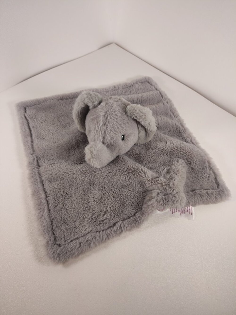 Parents Choice Gray Elephant Lovey 12" Polka Dots Satin Back Security Blanket